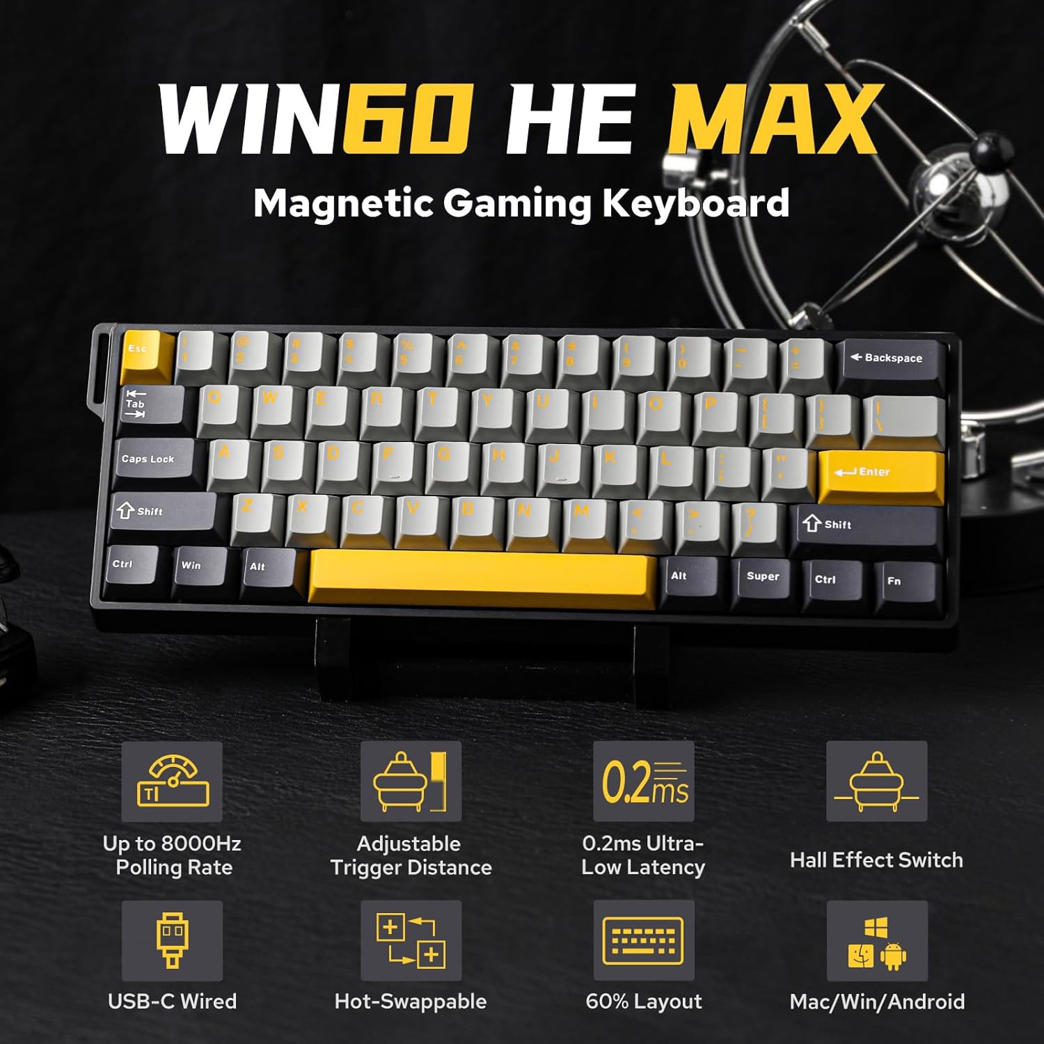 AULA WIN60 HE 60% Max Pro Magn - Gaming Keyboard Hot Swappable ulasan dan harga
