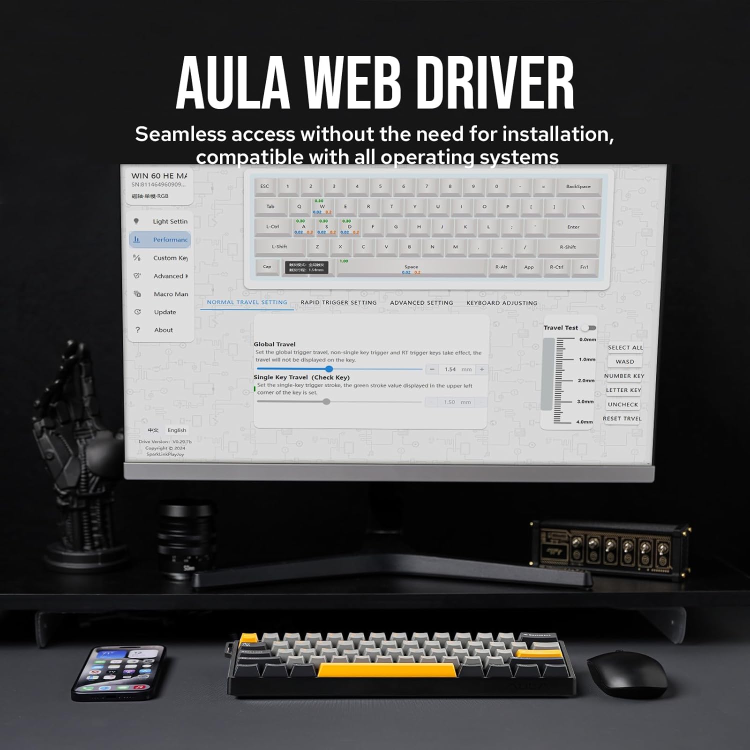 AULA WIN60 HE 60% Max Pro Magn - Gaming Keyboard Hot Swappable ulasan dan harga