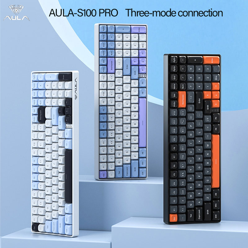 AULA S100Pro Wireless Mechanic - Gaming Keyboard Hot Swappable ulasan dan harga