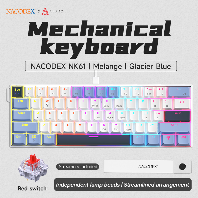 AJAZZ NK61 Wired Mechanical Ga - Gaming Keyboard Hot Swappable ulasan dan harga